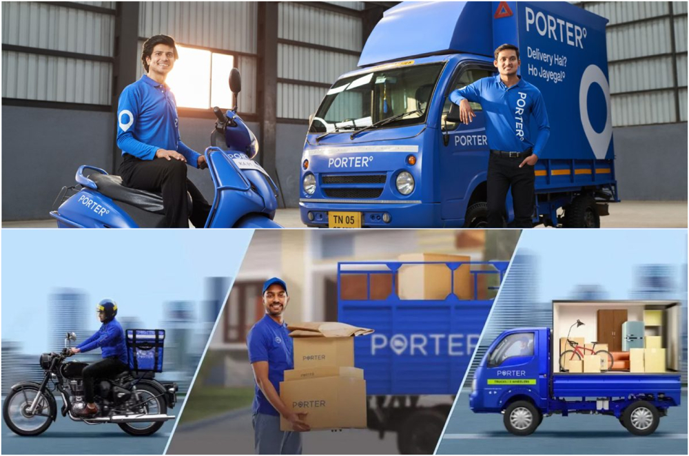 Porter delivery vehicles and operations team